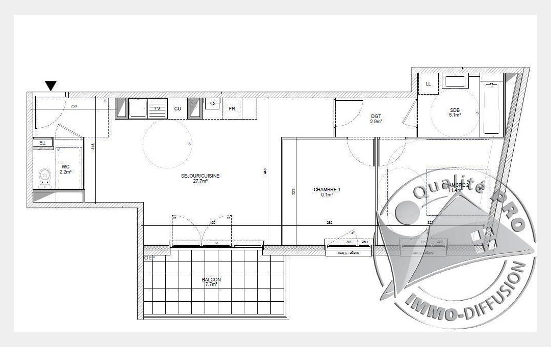 Annonces VENISSIEUX : Apartment | ECULLY (69130) | 58 m2 | 314 000 € 